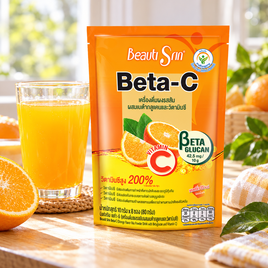 Beauti Srin Beta-C Orange Drink with Beta-Glucan & Vitamin C — retail product reference