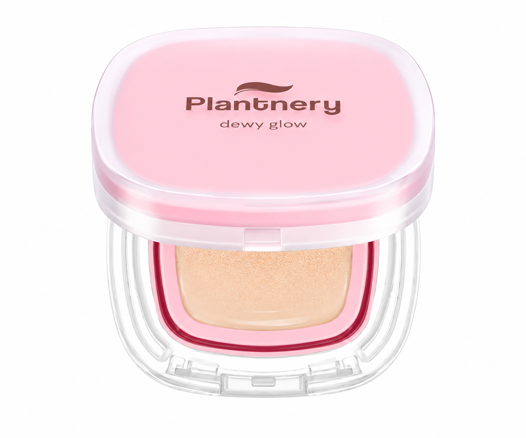 Plantnery Dewy & Shine Soft Glow Essence Cushion SPF50 PA+++ 12 g – 00 Fair | 1, 2 or 4 Pack product on white background