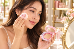 Plantnery Dewy & Shine Soft Glow Essence Cushion SPF50 PA+++ 12 g – 02 Healthy | 1, 2 or 4 Pack application lifestyle