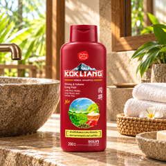 Kokliang Strong & Volume Long Hair Shampoo 200ml — lifestyle photograph