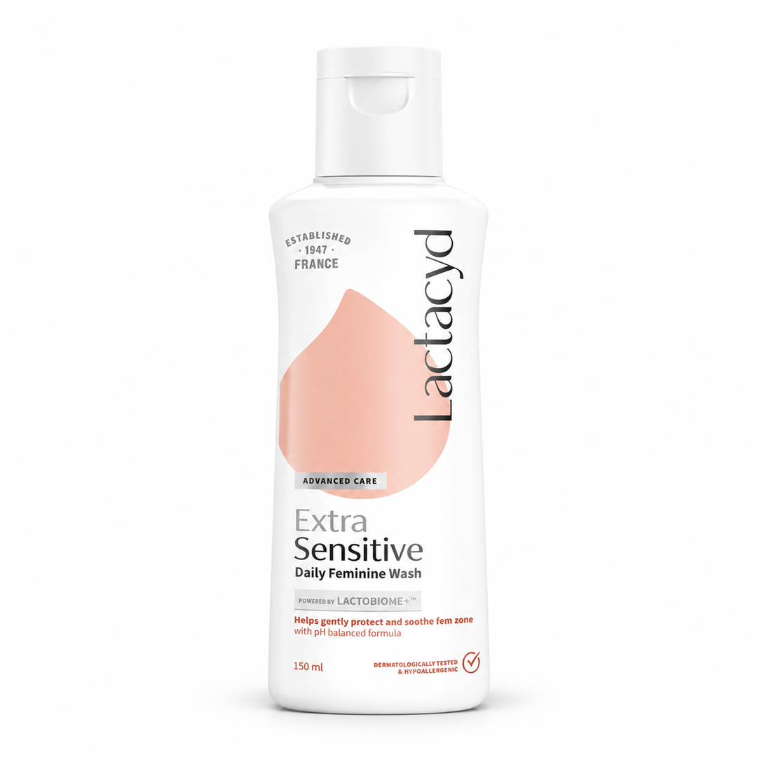 Lactacyd Extra Sensitive Daily Feminine Wash — 1 × 150 ml — exact pack quantity on white
