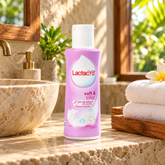 Lactacyd Soft & Silky Daily Feminine Wash 150ml — lifestyle photograph