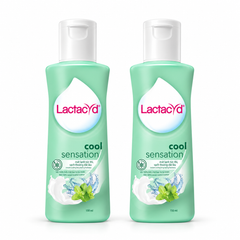 Lactacyd Cool Sensation Daily Feminine Wash — 2 × 150 ml — exact pack quantity on white