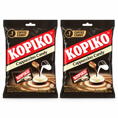 Kopiko Cappuccino Candy — 2 × 300 g Bags — exact pack quantity on white