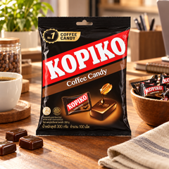 Kopiko Coffee Candy — 300 g Bag — lifestyle photograph