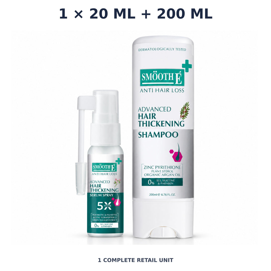 Smooth E Hair & Scalp Duo — Serum 20 ml + Shampoo 200 ml — 1 Sets · 2 Products
