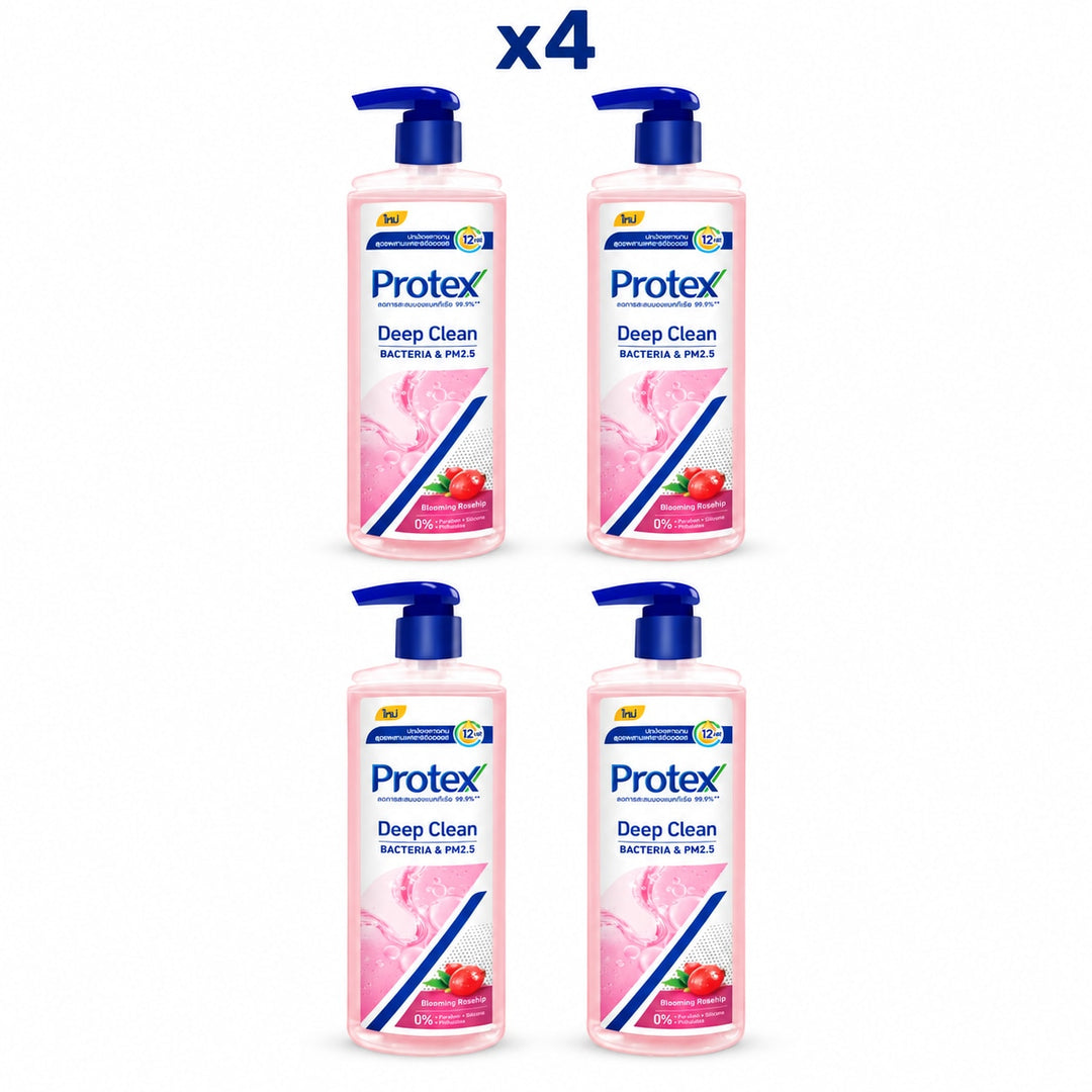 Protex Deep Clean Blooming Rosehip Shower Cream 380 ml — Pack of 4 - product cover
