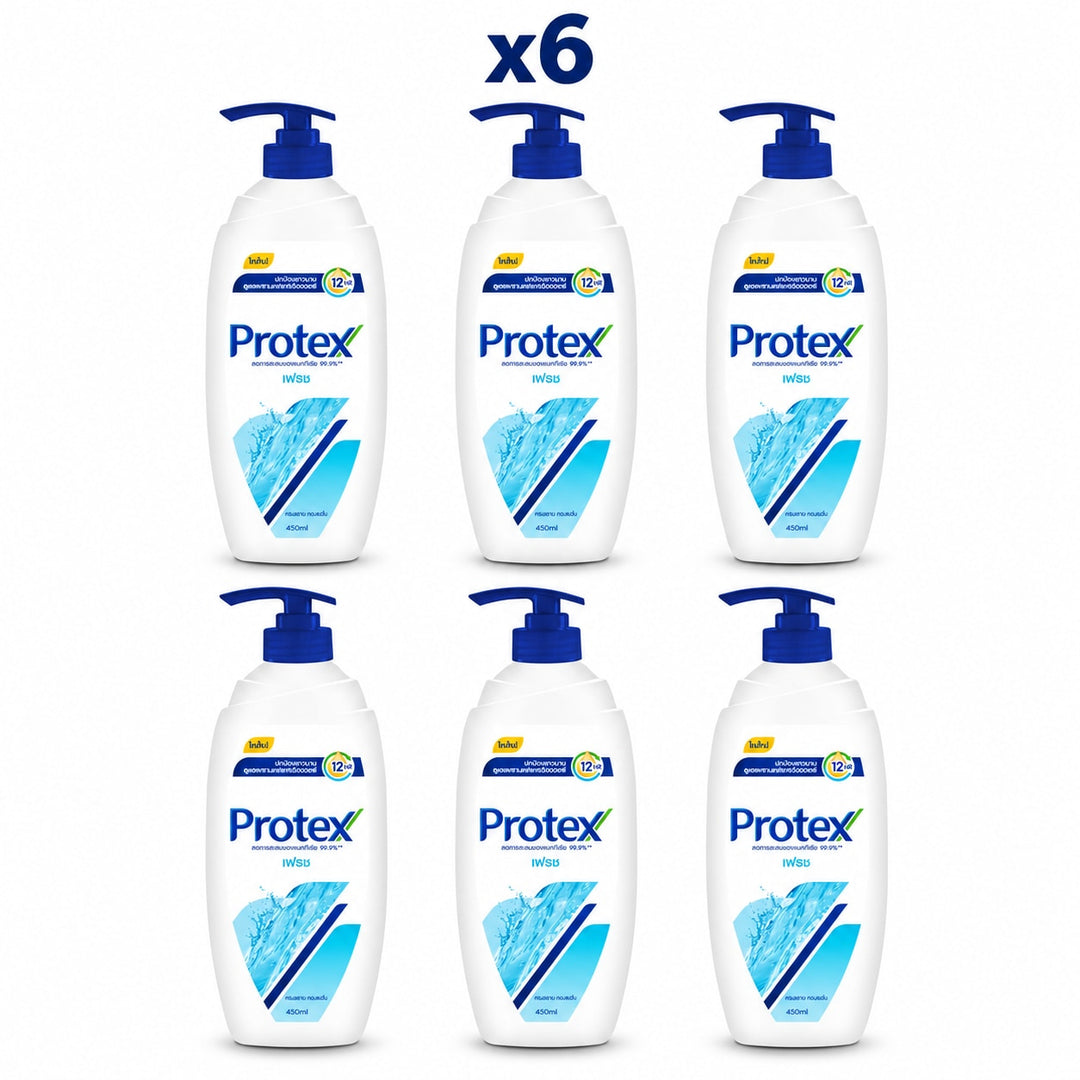 Protex Fresh Shower Cream 450 ml — Pack of 6 - product cover