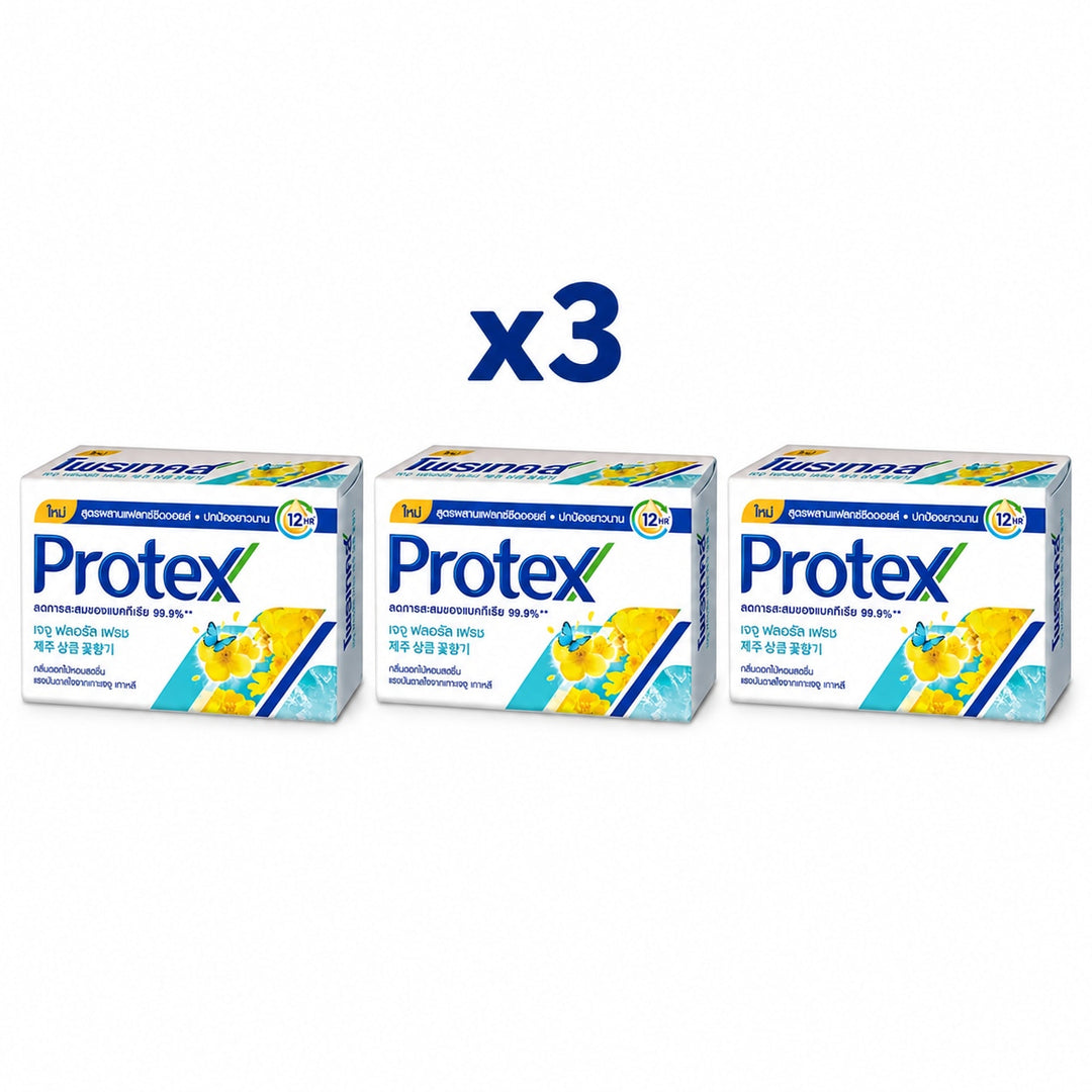 Protex Jeju Floral Fresh Bar Soap 60 g — Pack of 3 - product cover