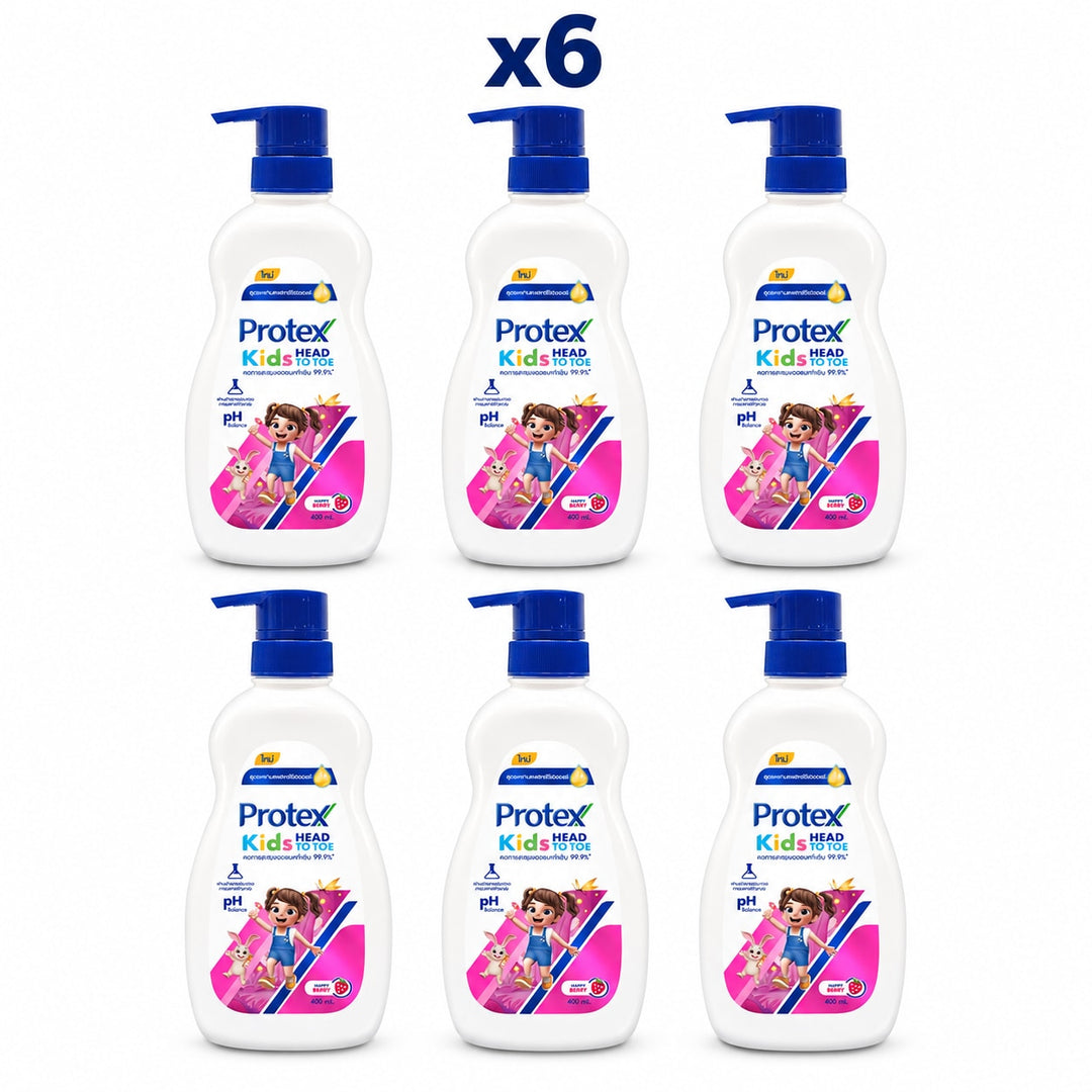 Protex Kids Happy Berry Head-to-Toe Wash 400 ml — Pack of 6 - product cover