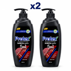 Protex Men Cooling 5-in-1 Hair & Body Shower Gel 450 ml — Pack of 2 - product cover