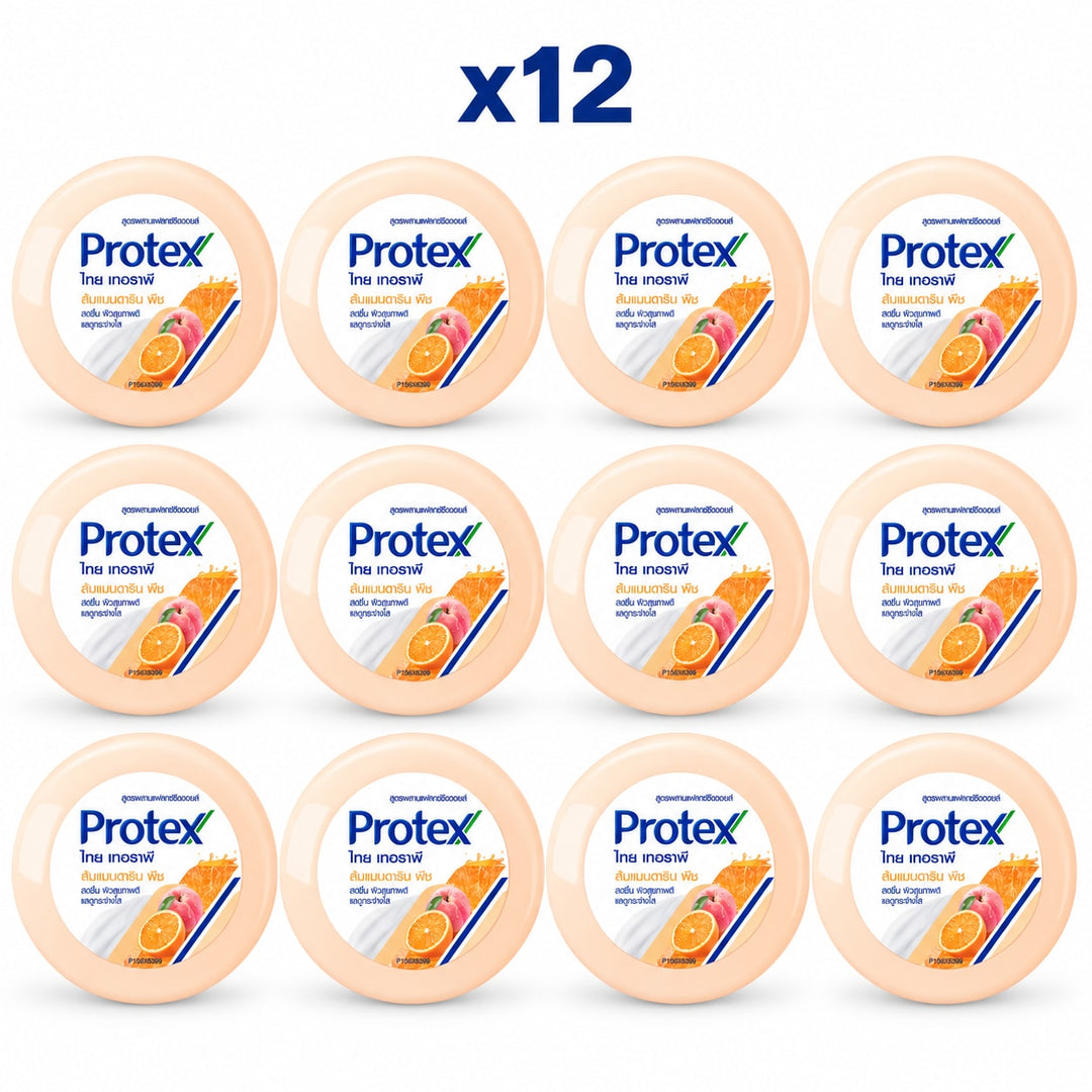 Protex Thai Therapy Mandarin Orange & Peach Bar Soap 180 g — Pack of 12 - product cover