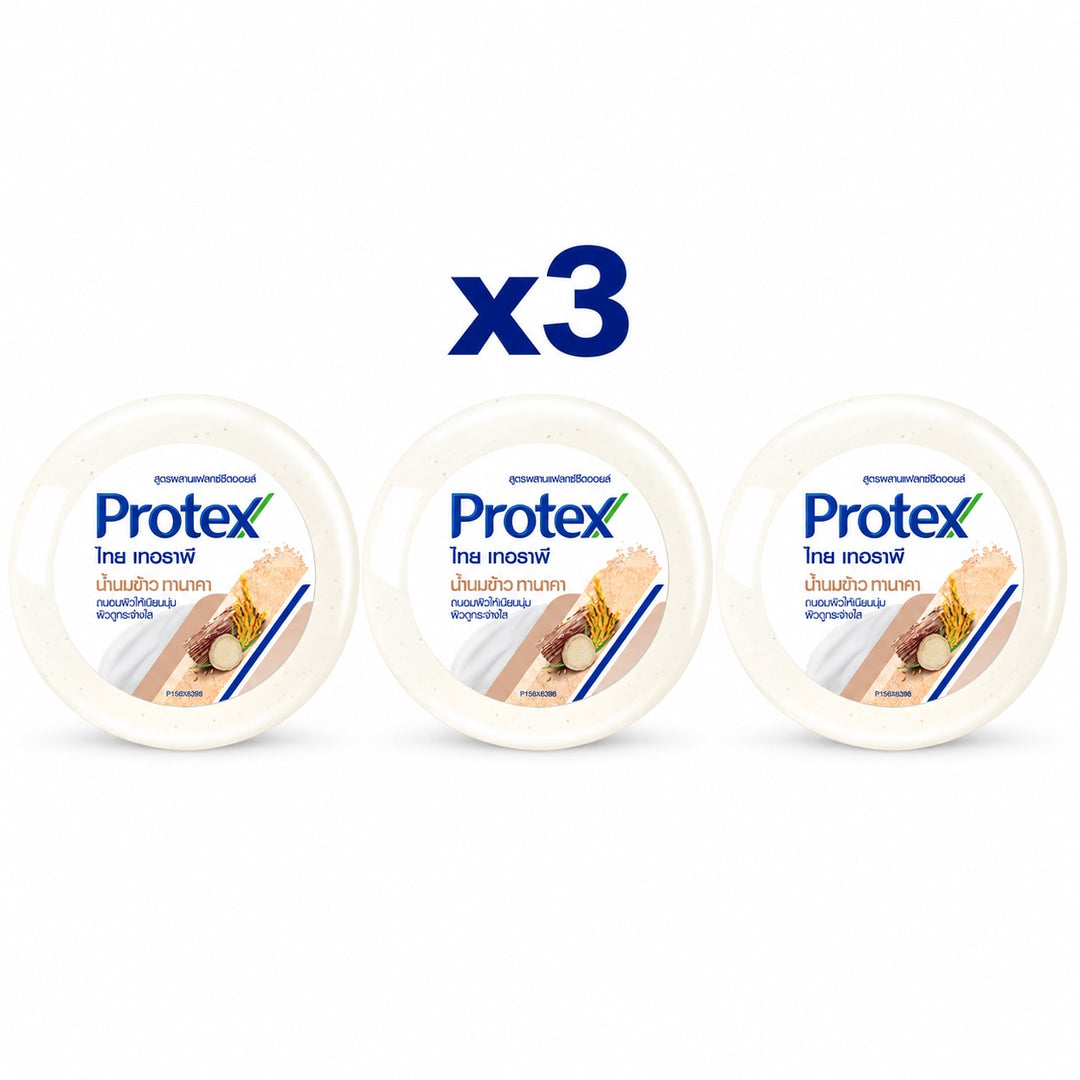 Protex Thai Therapy Rice Milk & Thanaka Bar Soap 145 g — Pack of 3 - product cover