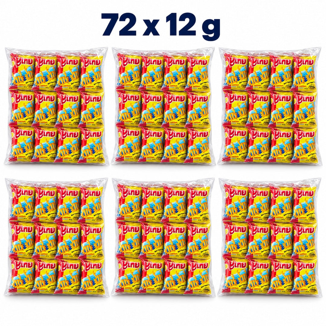 Puthai Black Pepper Crispy Snacks 72 × 12 g - product cover
