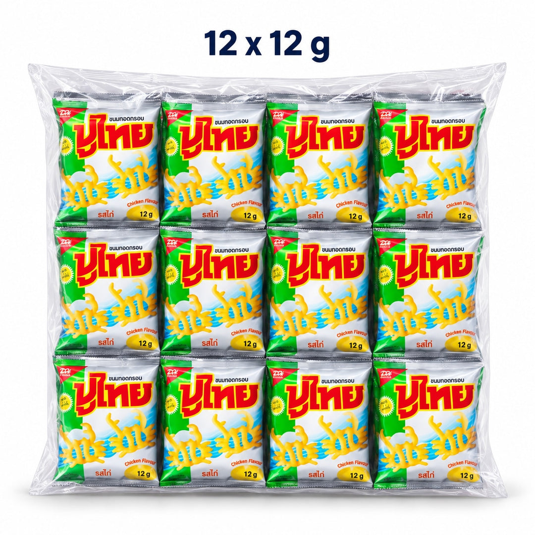 Puthai Chicken Flavour Crispy Snacks 12 × 12 g - product cover