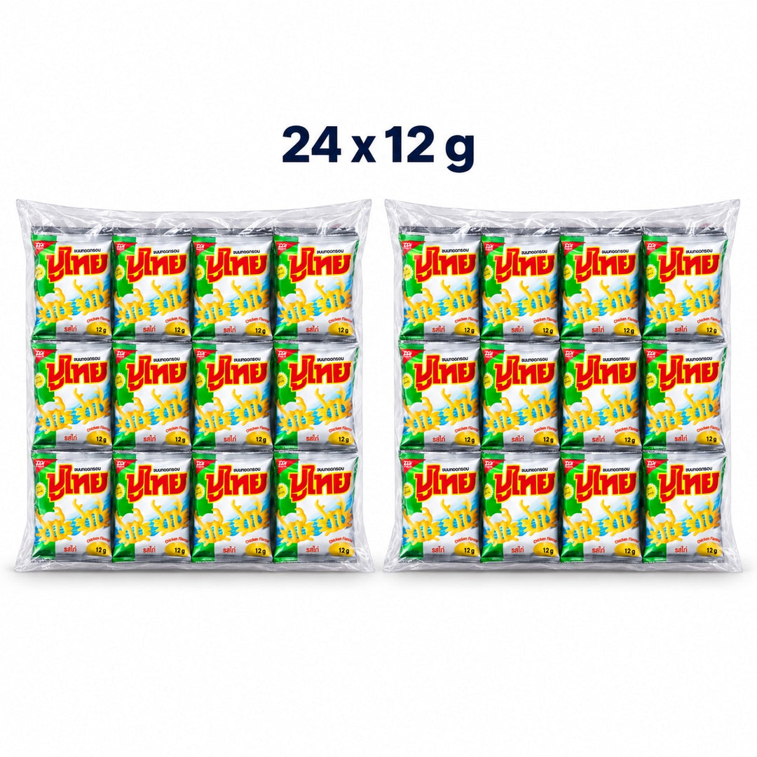 Puthai Chicken Flavour Crispy Snacks 24 × 12 g - product cover