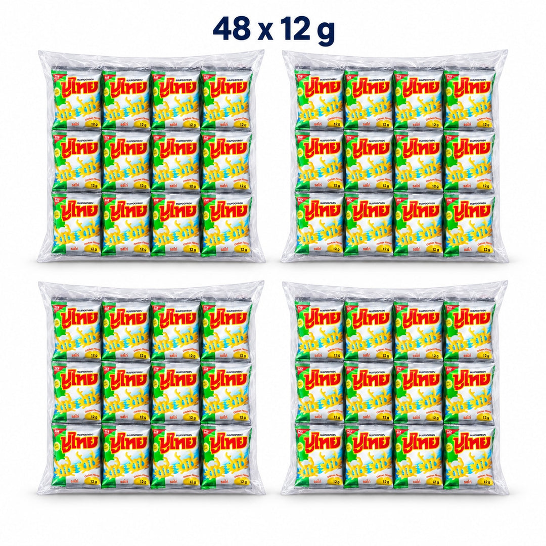 Puthai Chicken Flavour Crispy Snacks 48 × 12 g - product cover