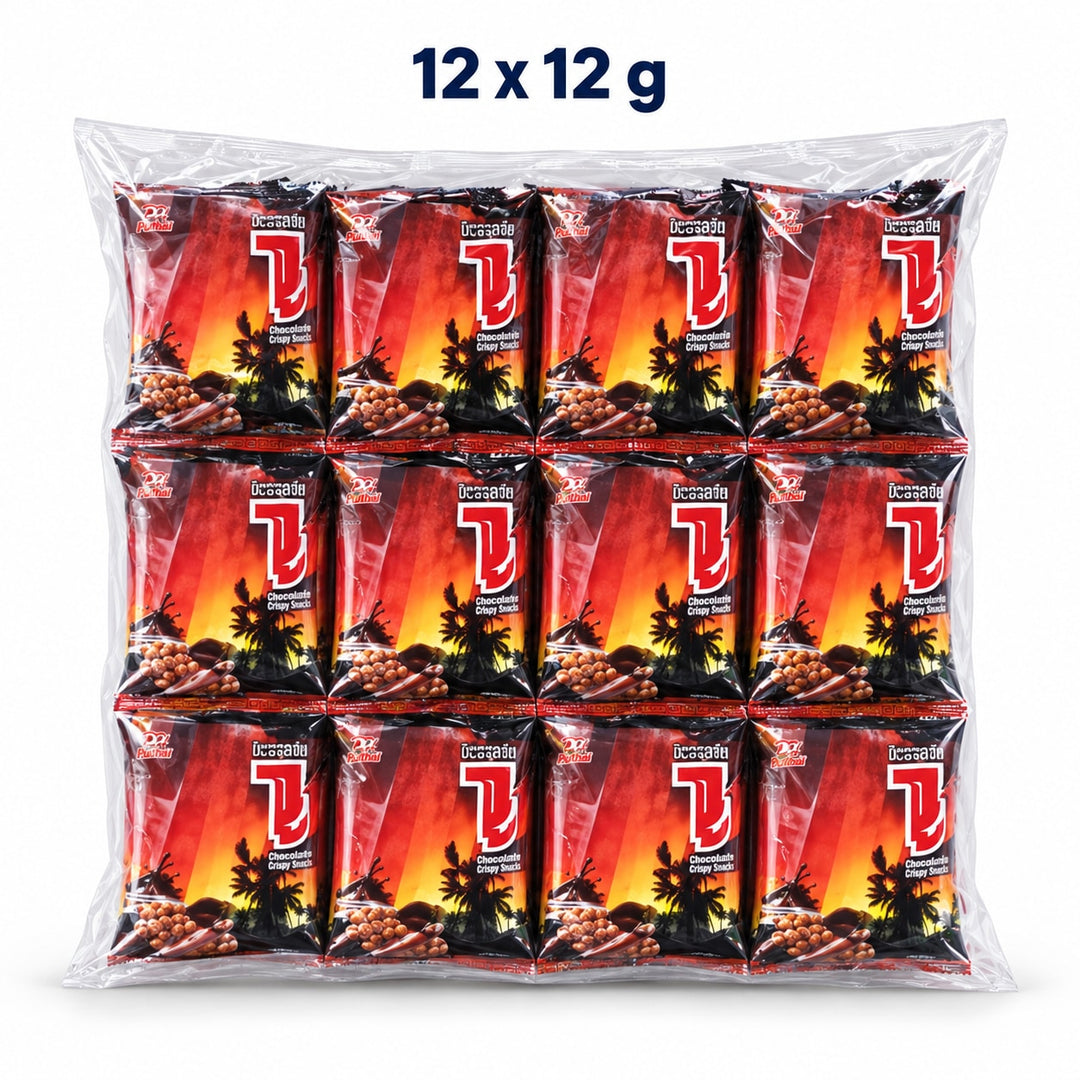 Puthai Chocolate Crispy Snacks 12 × 12 g - product cover