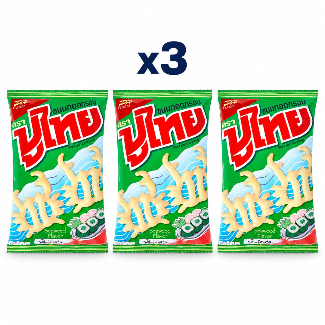 Puthai Nori Seaweed Crispy Snacks 3 × 55 g - product cover