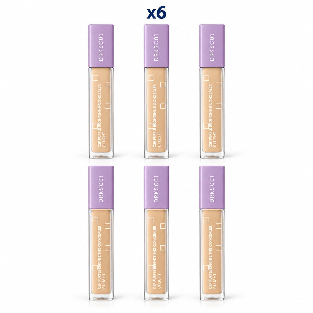 QESICR C2P Purple Brightening Concealer — 01 Light 1 tube - 6 retail units