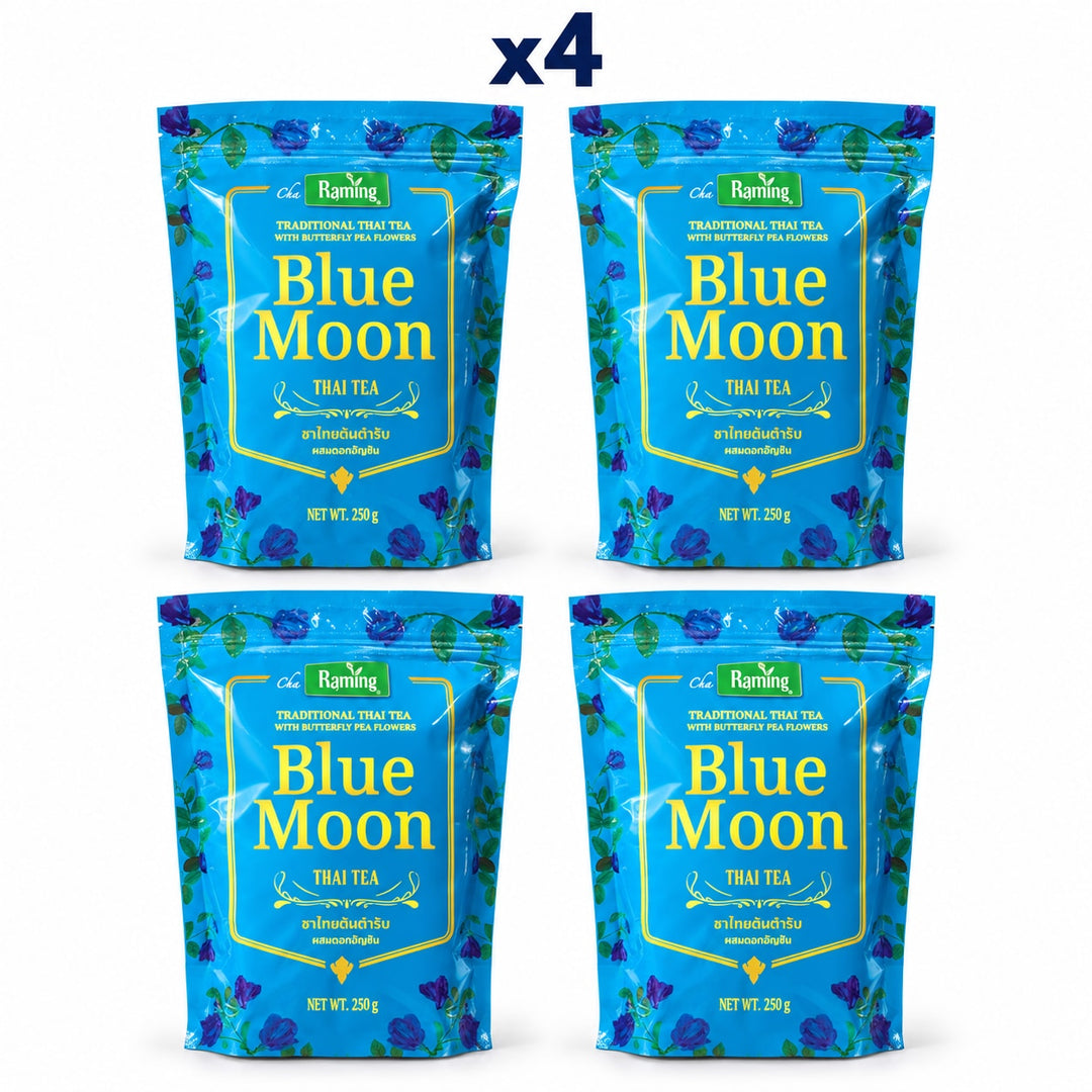 Raming Blue Moon Thai Tea with Butterfly Pea 250 g — Pack of 4 - product cover
