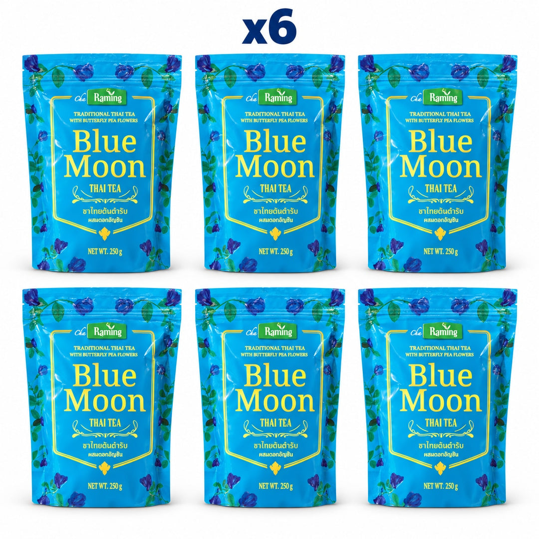 Raming Blue Moon Thai Tea with Butterfly Pea 250 g — Pack of 6 - product cover