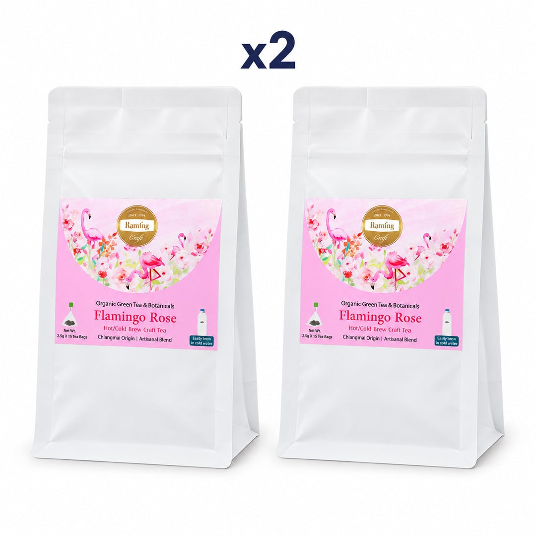 Raming Flamingo Rose Craft Tea 15 Tea Bags (37.5 g) — Pack of 2 - product cover