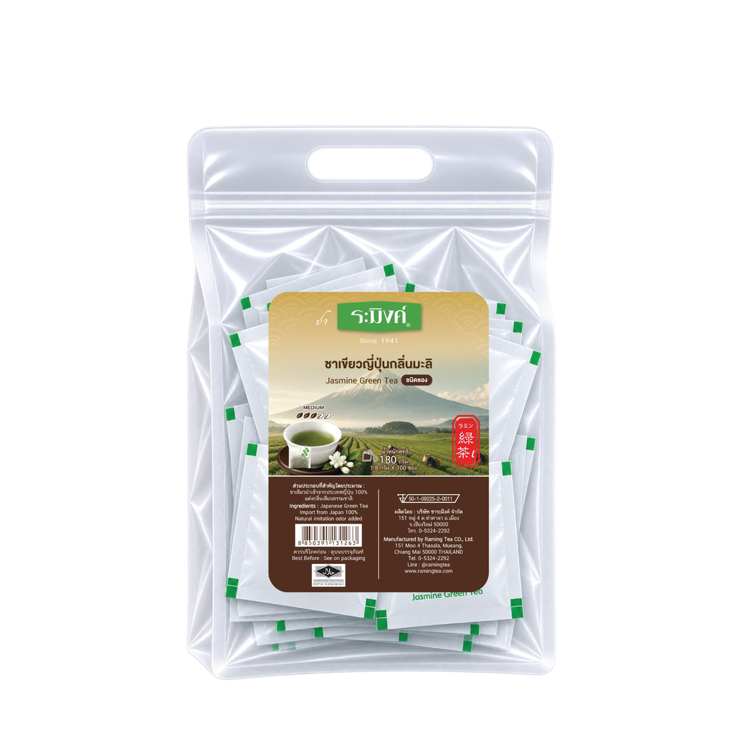 Raming Japanese Green Tea Jasmine 100 Tea Bags (180 g) — 1 Unit - product cover