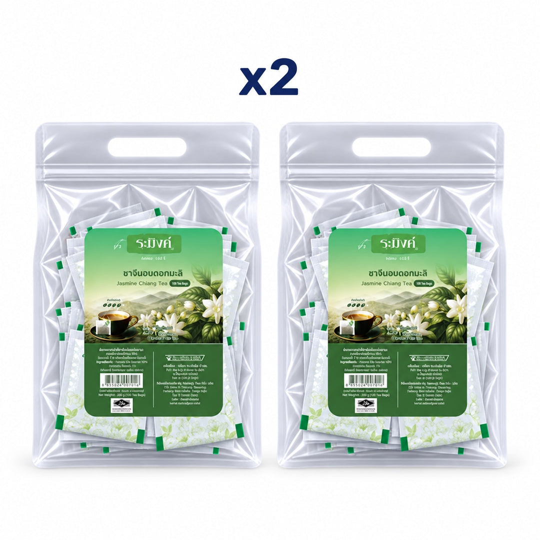 Raming Jasmine Tea 100 Tea Bags (150 g) — Pack of 2 - product cover