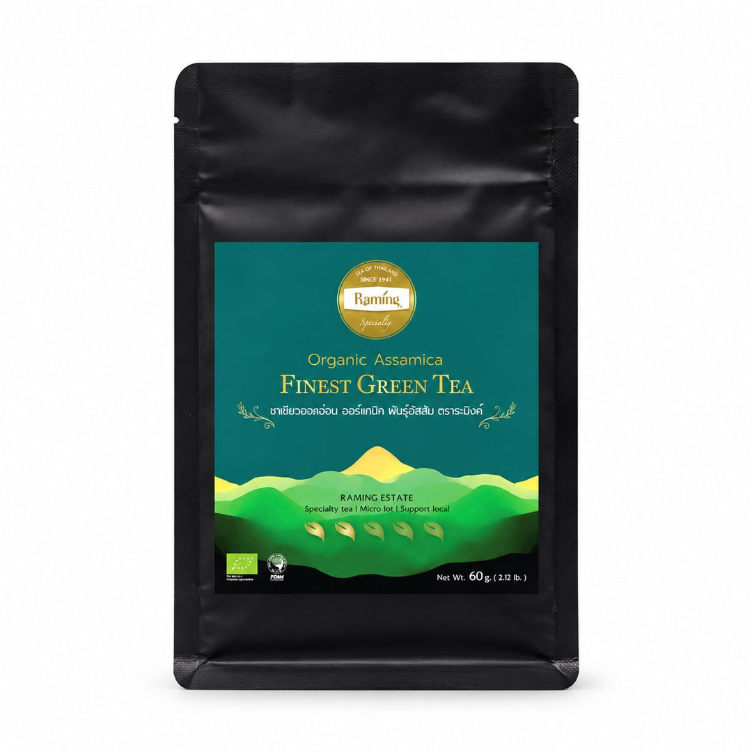 Raming Organic Assamica Finest Green Tea 60 g — 1 Unit - product cover