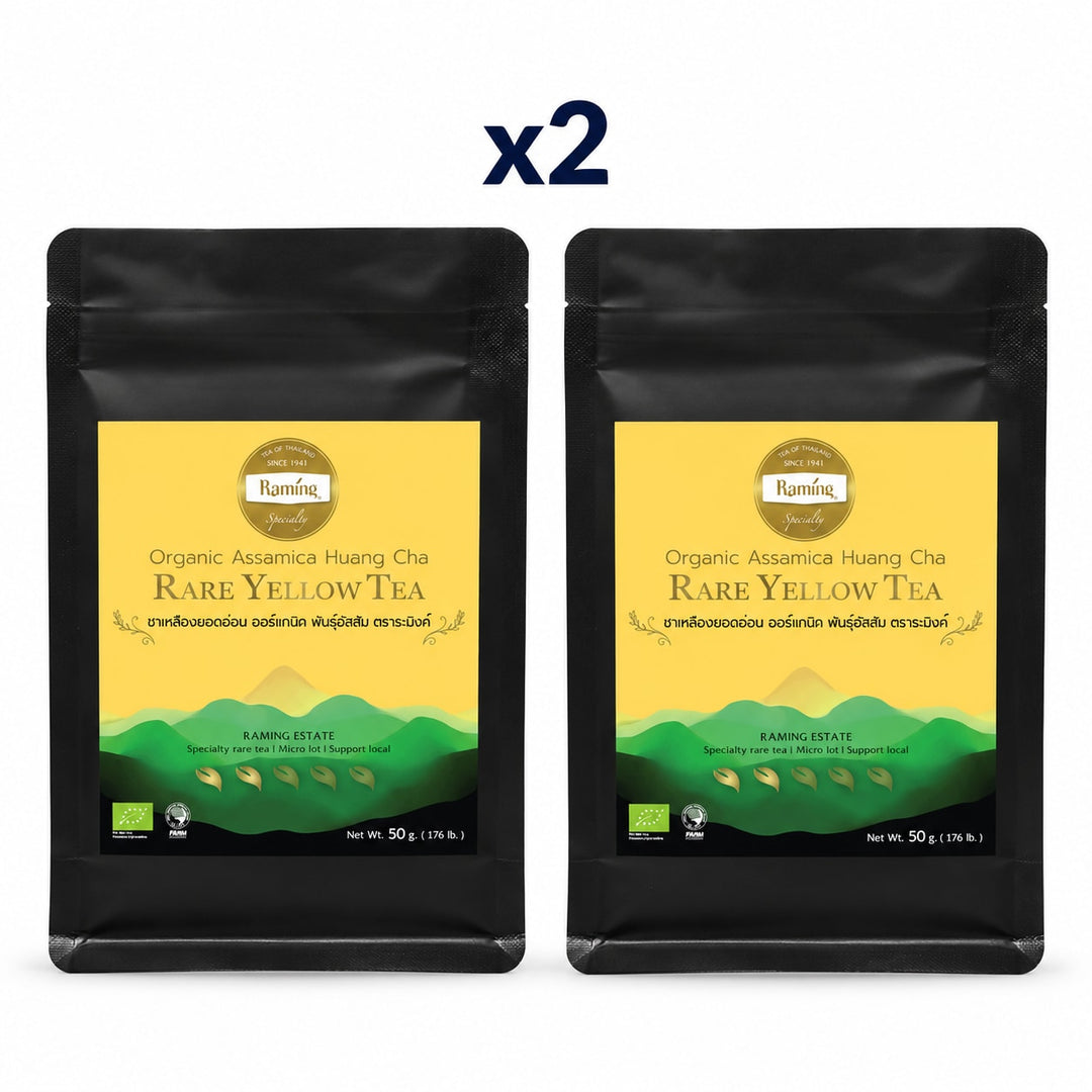 Raming Organic Assamica Rare Yellow Tea 50 g — Pack of 2 - product cover
