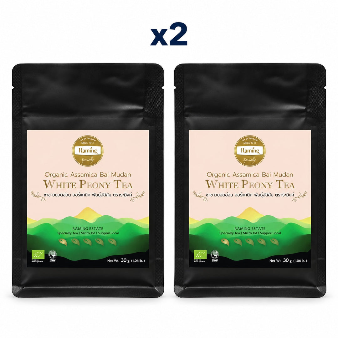 Raming Organic Assamica White Peony Tea 30 g — Pack of 2 - product cover