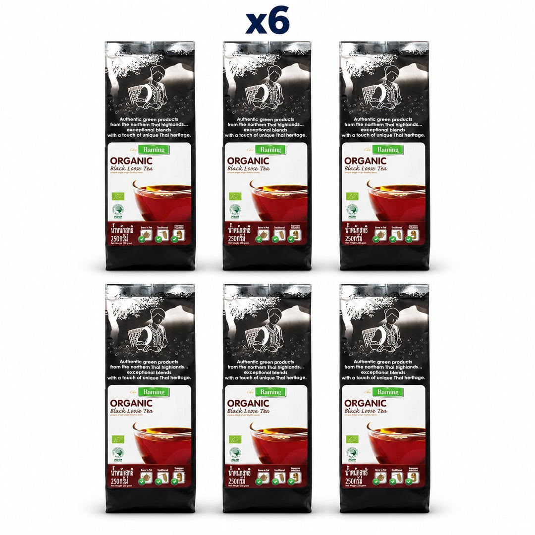 Raming Organic Black Tea 250 g — Pack of 6 - product cover