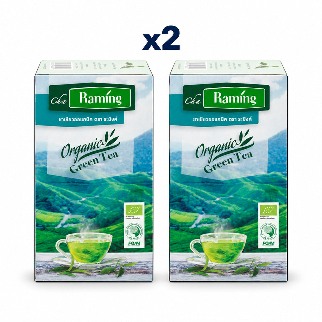 Raming Organic Green Tea 15 Tea Bags (27 g) — Pack of 2 - product cover