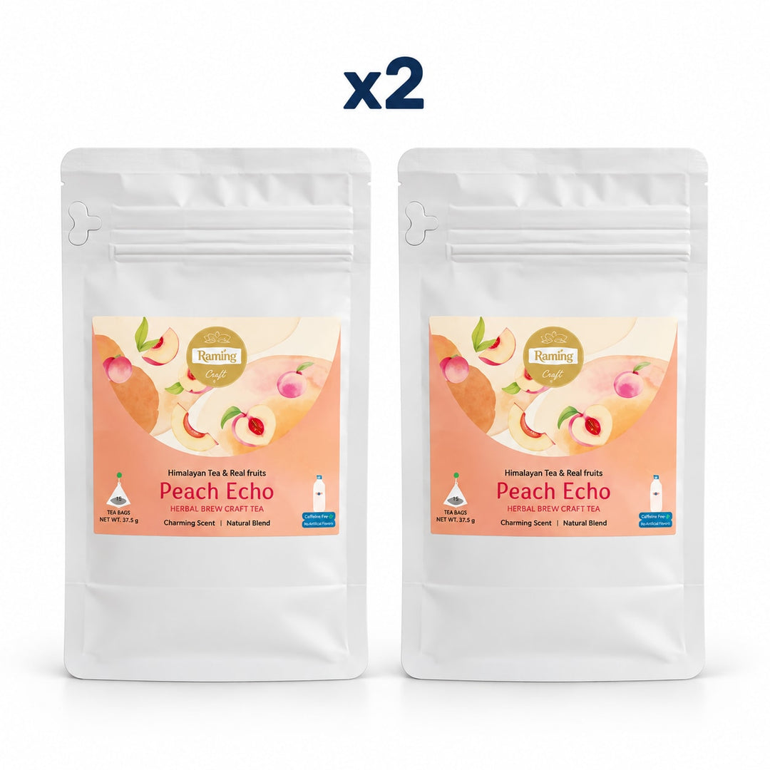 Raming Peach Echo Craft Tea 15 Tea Bags (37.5 g) — Pack of 2 - product cover