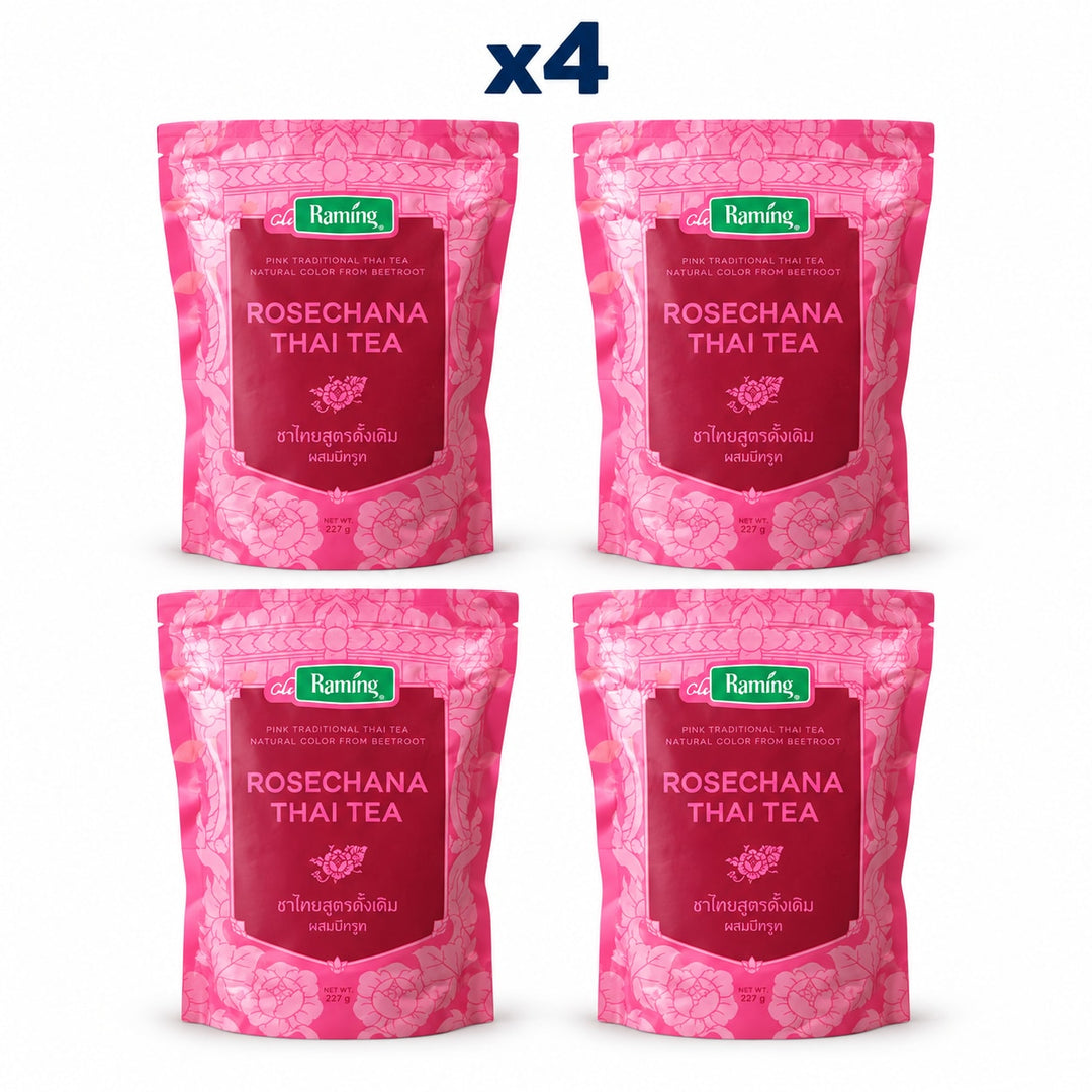 Raming Rosechana Thai Tea with Beetroot 227 g — Pack of 4 - product cover