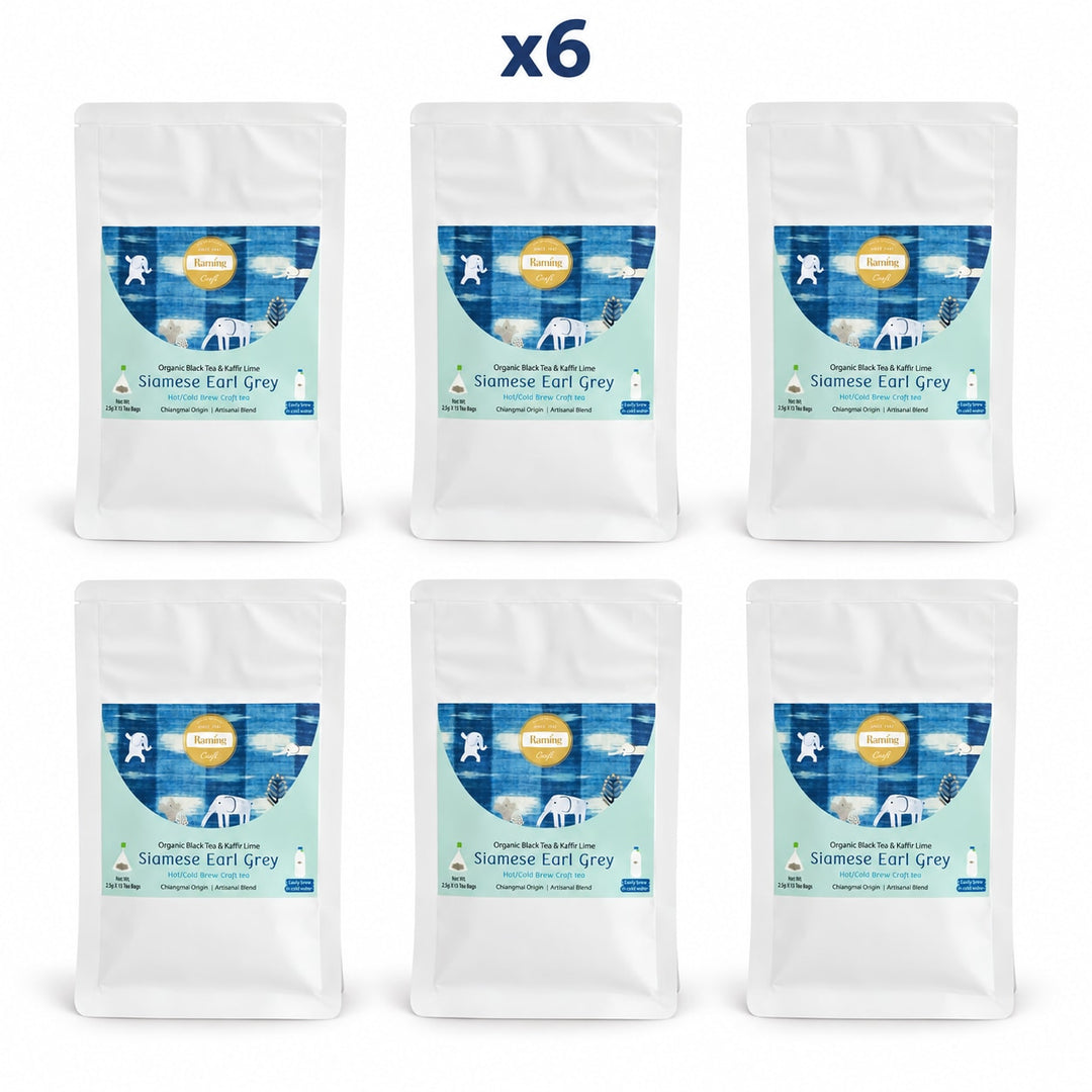 Raming Siamese Earl Grey Craft Tea 15 Tea Bags (37.5 g) — Pack of 6 - product cover