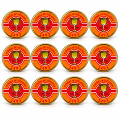 Golden Cup Balm 8 g — Pack of 12 — exact quantity on white