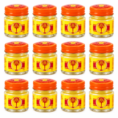 Golden Cup Balm 12 g — Pack of 12 — exact quantity on white