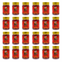 Green Seven Original Hot Formula Thai Massage Balm 50 g — Pack of 24 — exact quantity on white