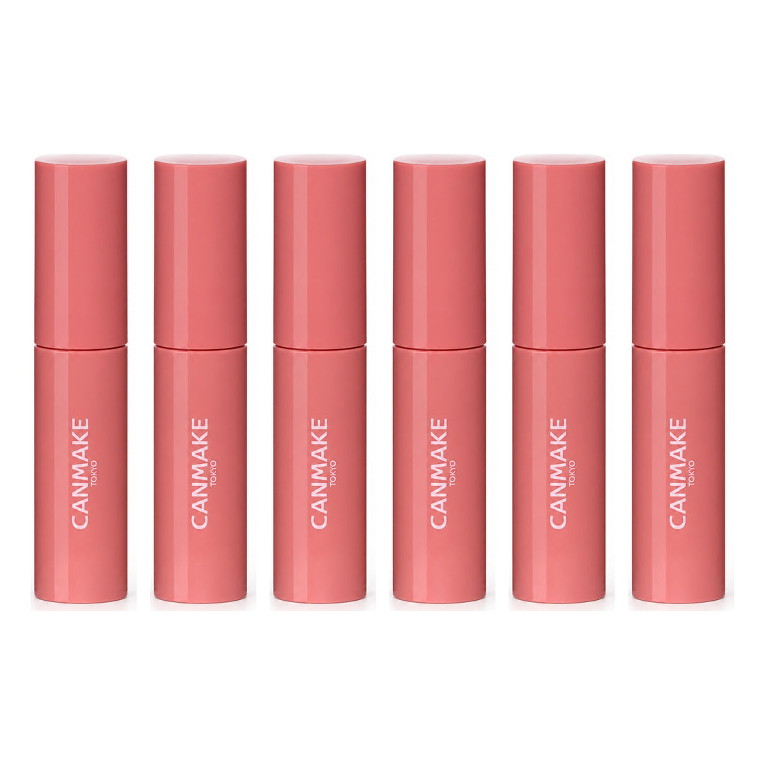 CANMAKE Glass Tint Syrup | 6 Packs | 3.1 g Each — 6 separate retail units shown on white background