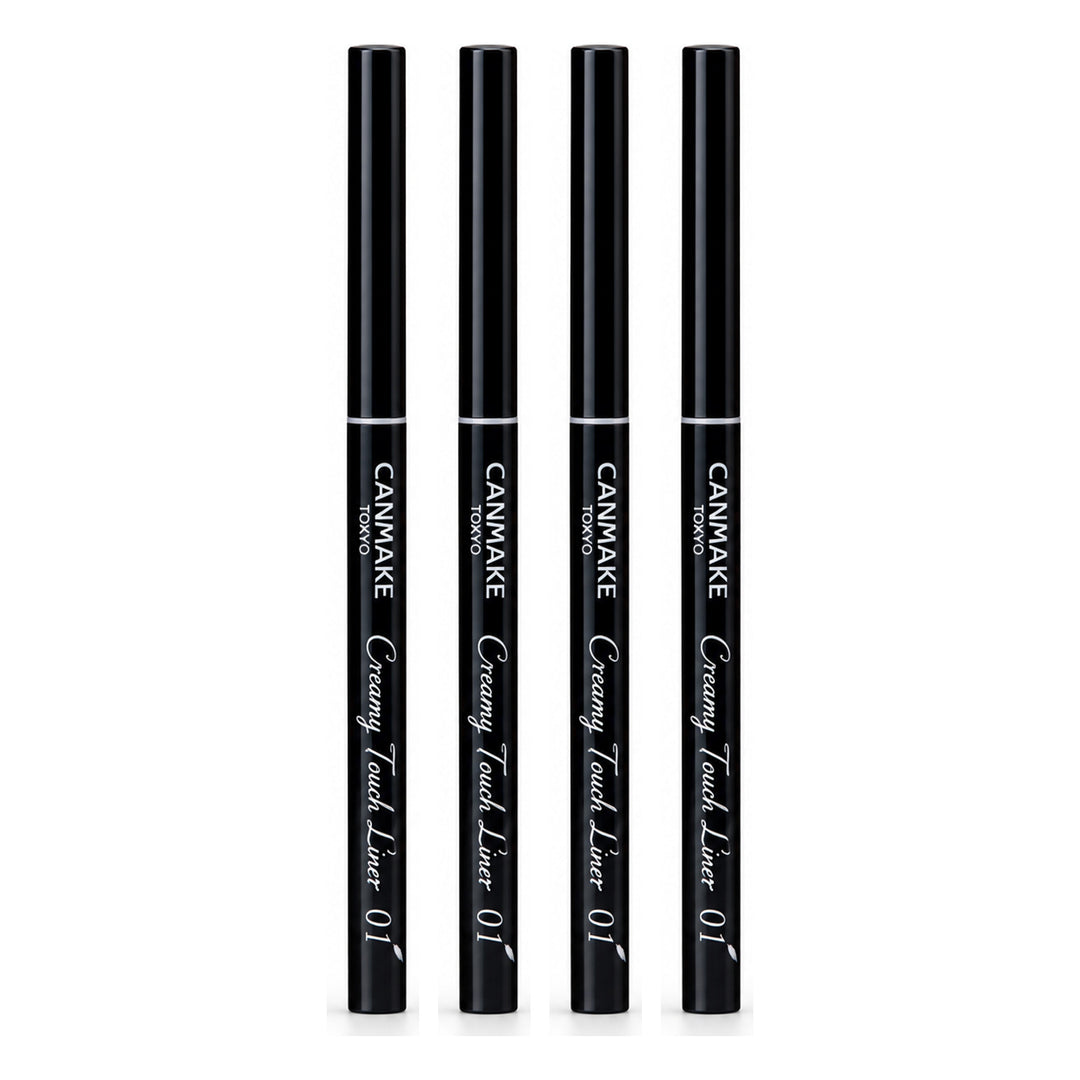CANMAKE Creamy Touch Liner | 4 Packs | 0.1 g Each — 4 separate retail units shown on white background