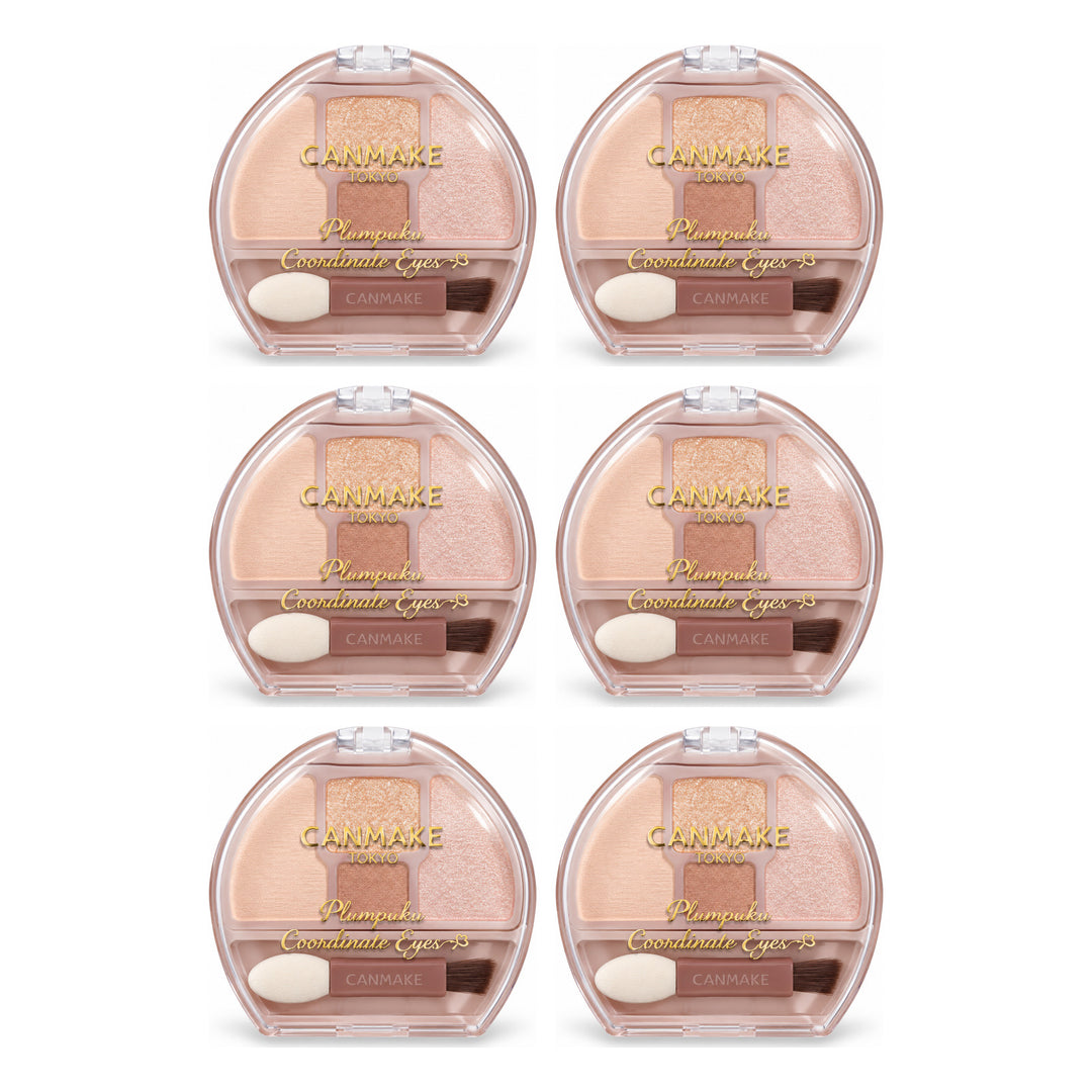 CANMAKE Plumpuku Coordinate Eyes | 6 Packs | 1.4 g Each — 6 separate retail units shown on white background