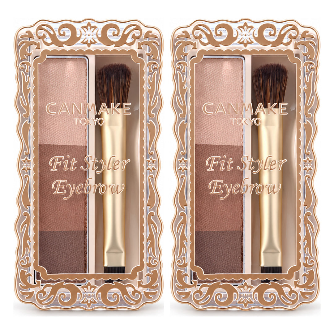 CANMAKE Fit Styler Eyebrow | 2 Packs | 2 g Each — 2 separate retail units shown on white background