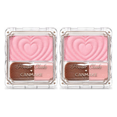 CANMAKE Powder Cheeks | 2 Packs | 1.8 g Each — 2 separate retail units shown on white background
