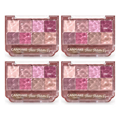 CANMAKE Petit Palette Eyes Matte | 4 Packs | 2 g Each — 4 separate retail units shown on white background