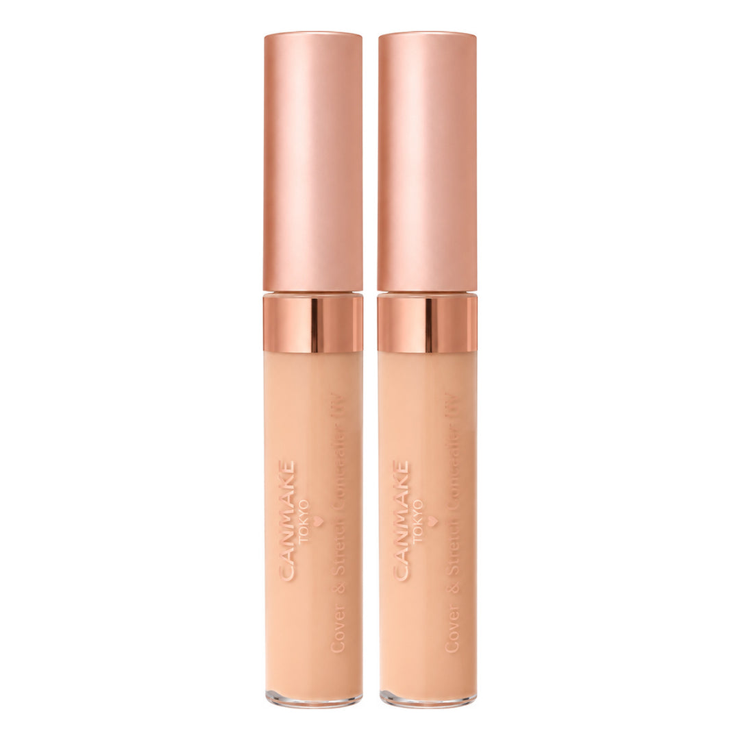 CANMAKE Cover & Stretch Concealer UV | 2 Packs | 6.5 g Each — 2 separate retail units shown on white background