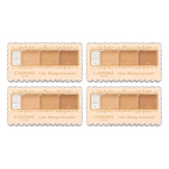 CANMAKE Color Mixing Concealer | 4 Packs | 4.5 g Each — 4 separate retail units shown on white background