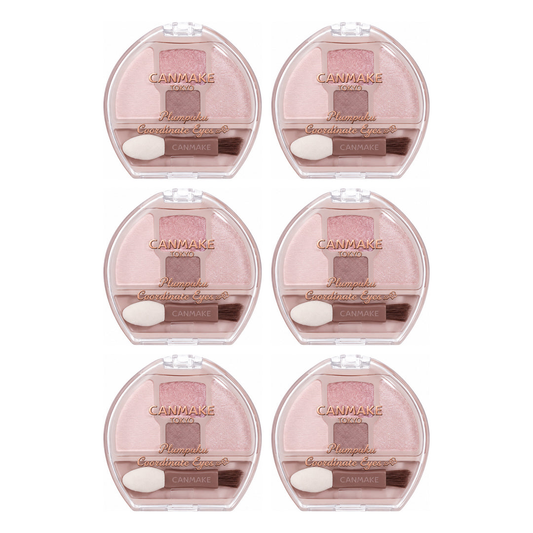 CANMAKE Plumpuku Coordinate Eyes Neo | 6 Packs | 1.3 g Each — 6 separate retail units shown on white background