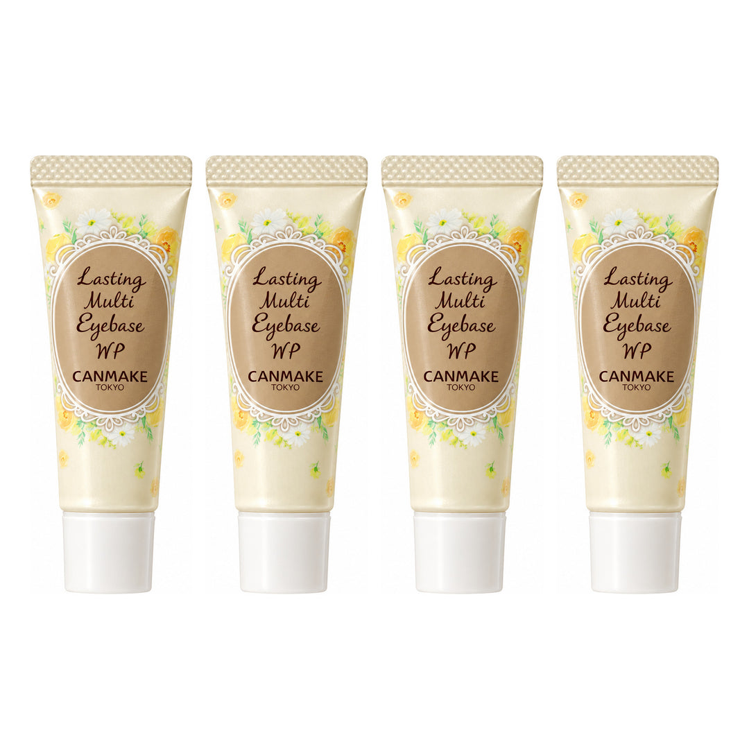 CANMAKE Lasting Multi Eye Base WP | 4 Packs | 8 g Each — 4 separate retail units shown on white background